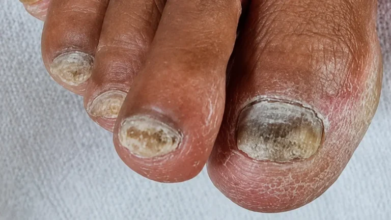 unhas com micose antes de serem tratadas